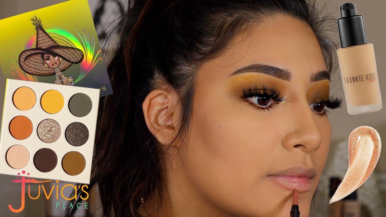 OLIVE SMOKED OUT EYESHADOW & FACE MAKEUP TUTORIAL | JUVIAS PLACE THE NOMAD PALETTE