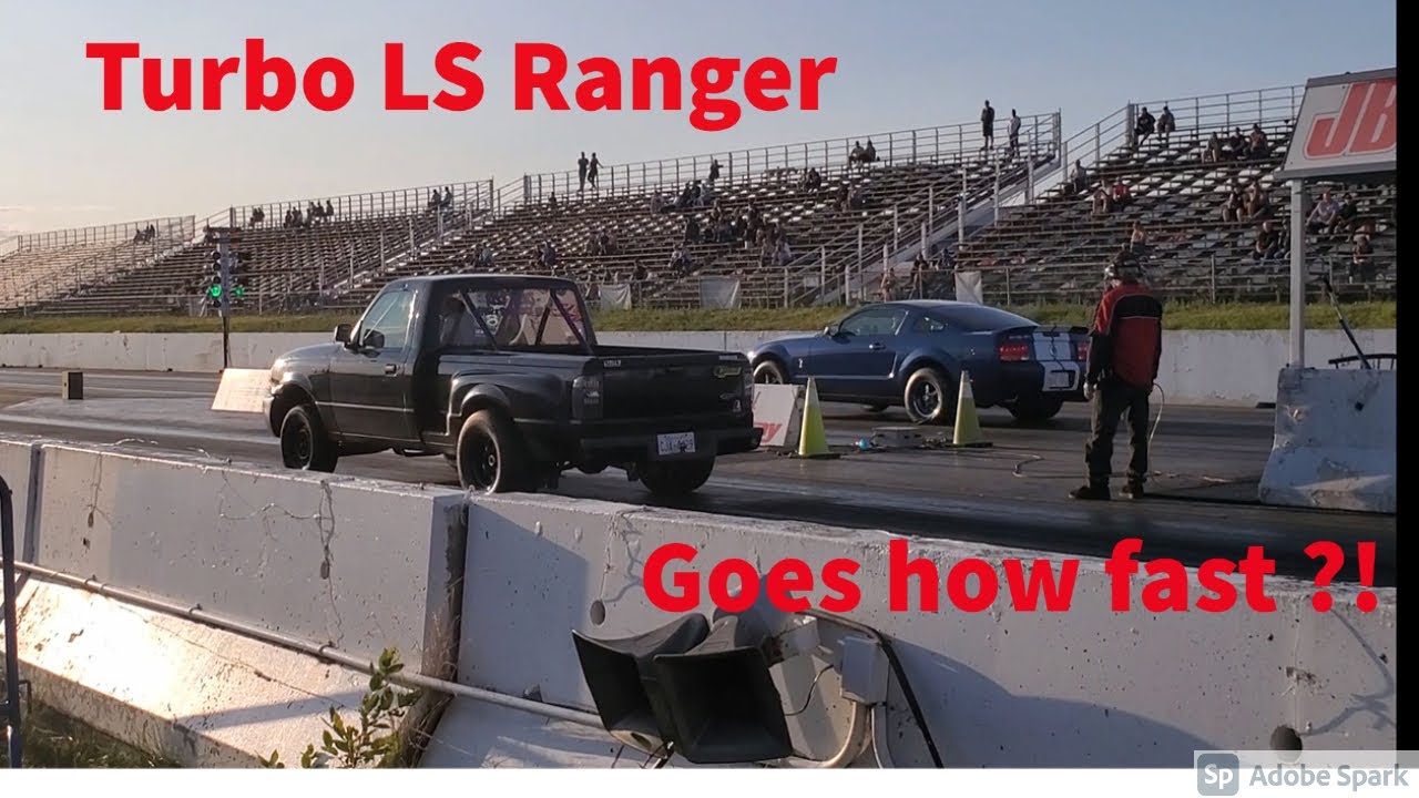 Turbo ls ford ranger  goes how fast???  First hits on the strip !