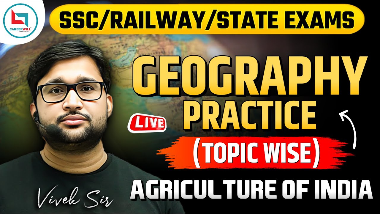 Agriculture Of  India 01 || Geography revision by vivek sir || #viveksirgeography #ssc  #upsc