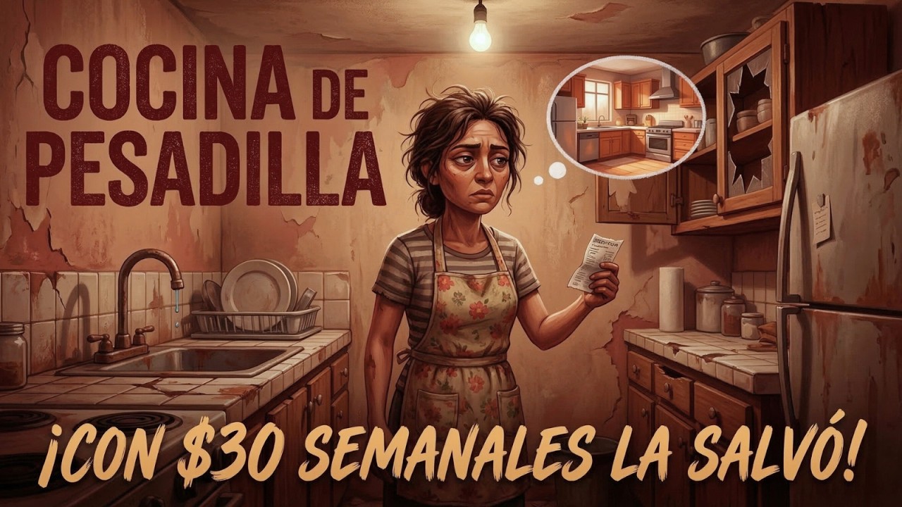 ¡Increíble! Ama de Casa Transforma Cocina con $30 Semanales ¡Sin Ayuda de Nadie! 😱