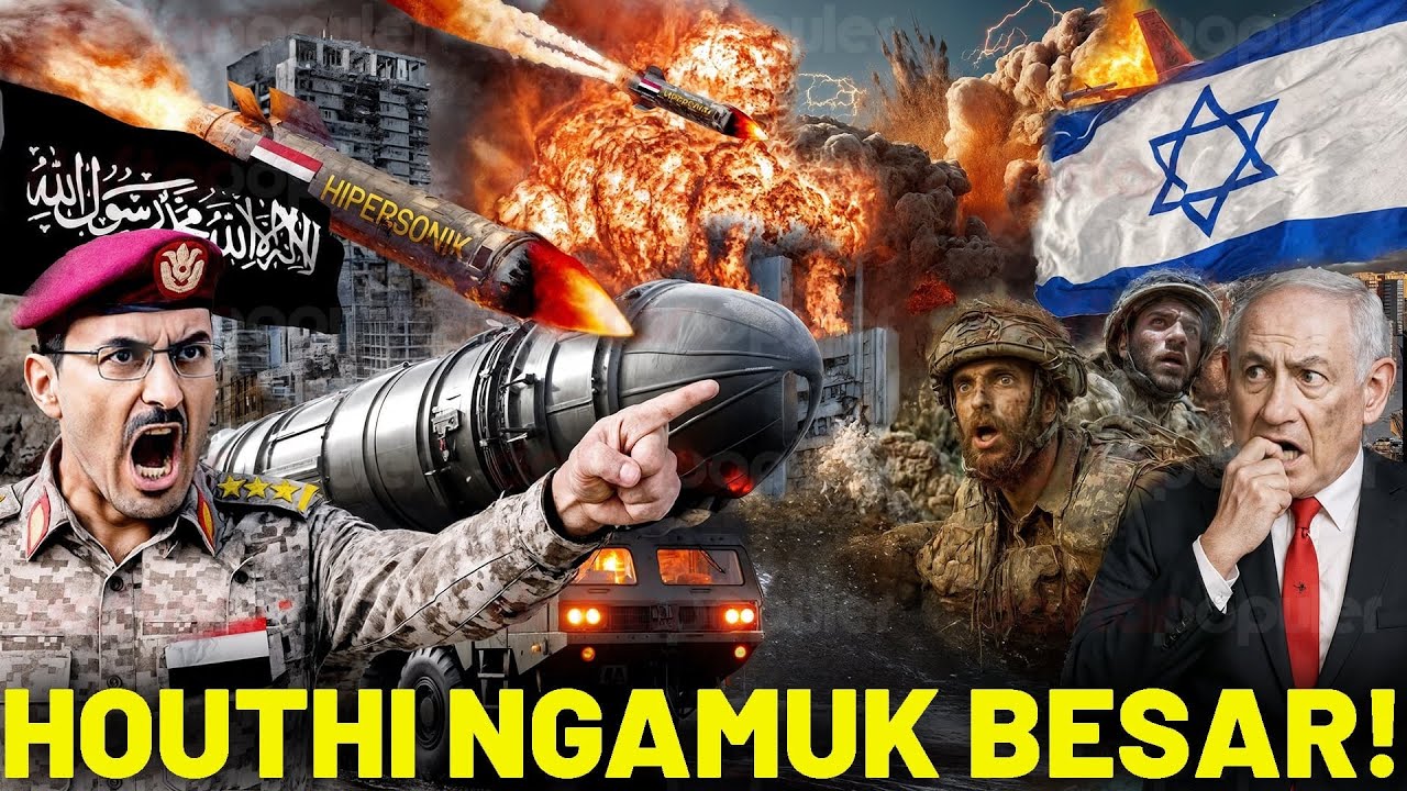 HOUTHI NGAMUK! Rudal & Drone Ledakkan Gedung–Hotel Israel di Tel Aviv