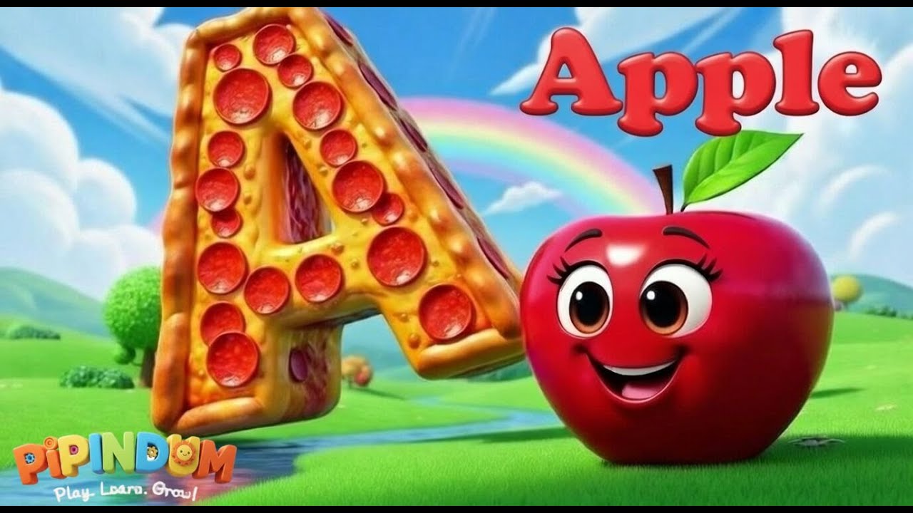 A for Apple | ABC Song | ABC Phonics Song | ABCD | Nursery Rhymes | Pipindum