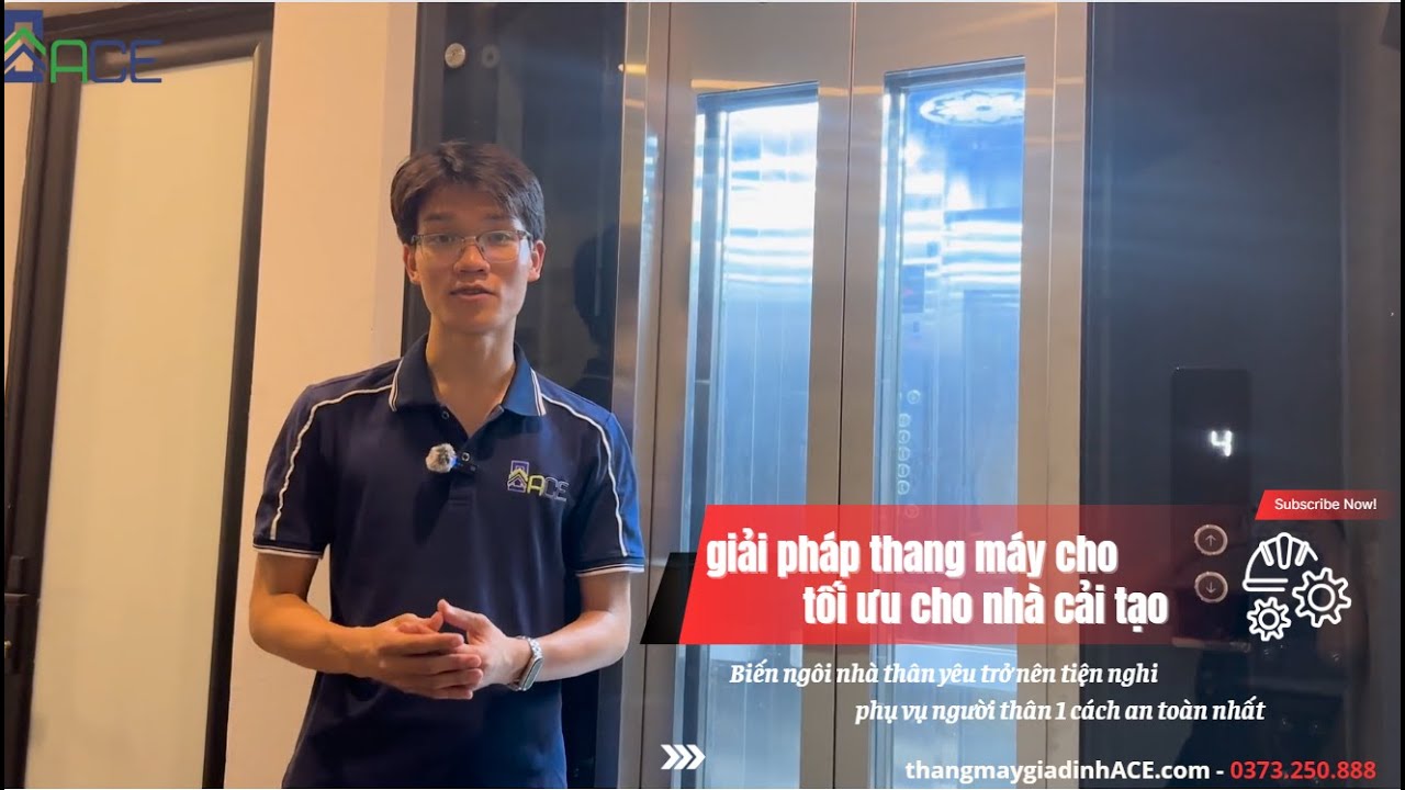 Giải pháp thang máy cho nhà cải tạo | Thang máy khung thép 350kg – ACE Việt Nam