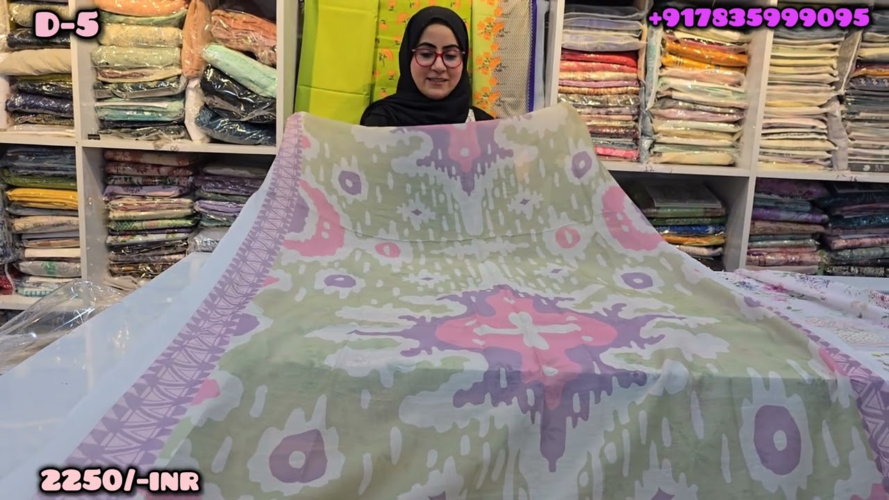 Adan Libas Prints With Beautiful Patches Unstitched 2025!!Contact +917835999095!!