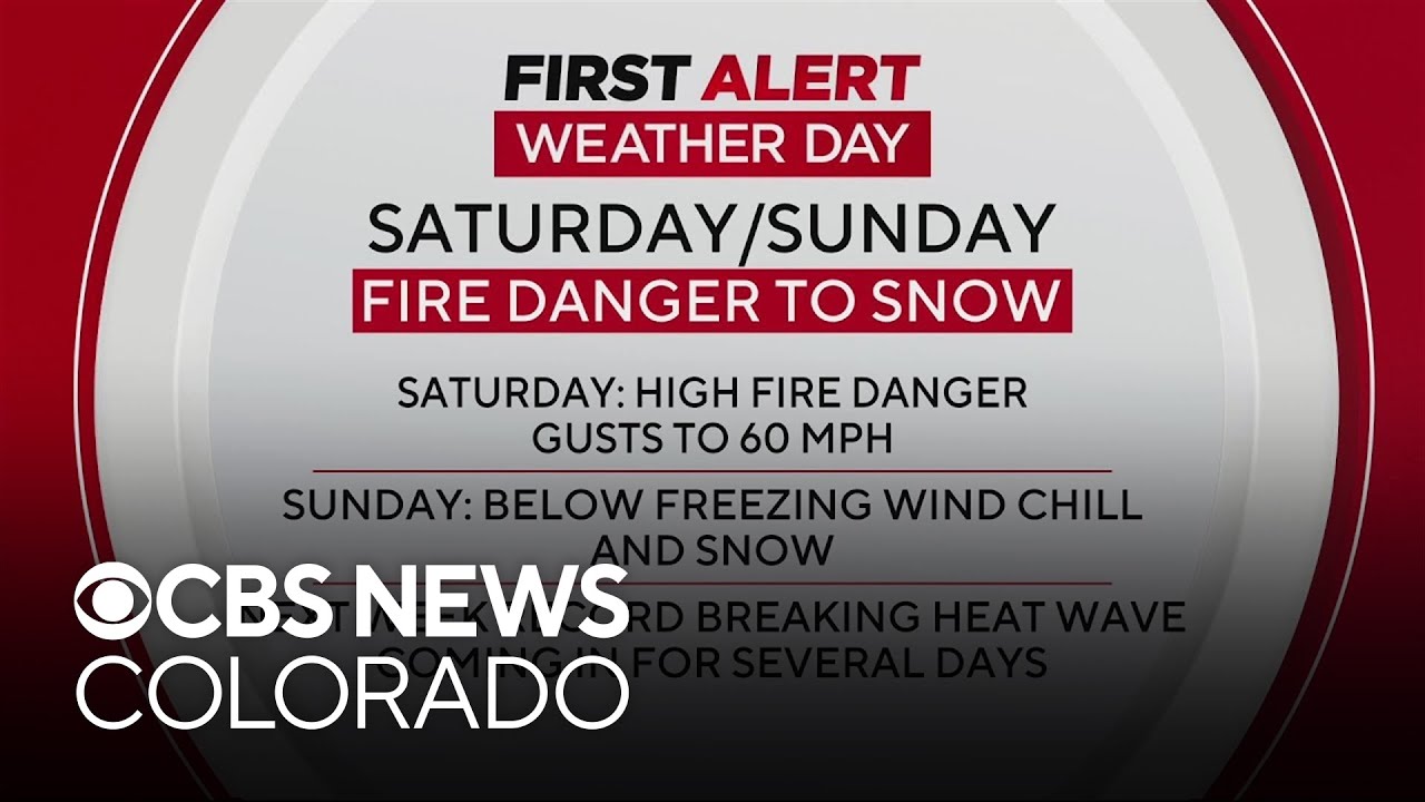 High fire danger Saturday before cold front brings snow to Denver and Colorado Mountains