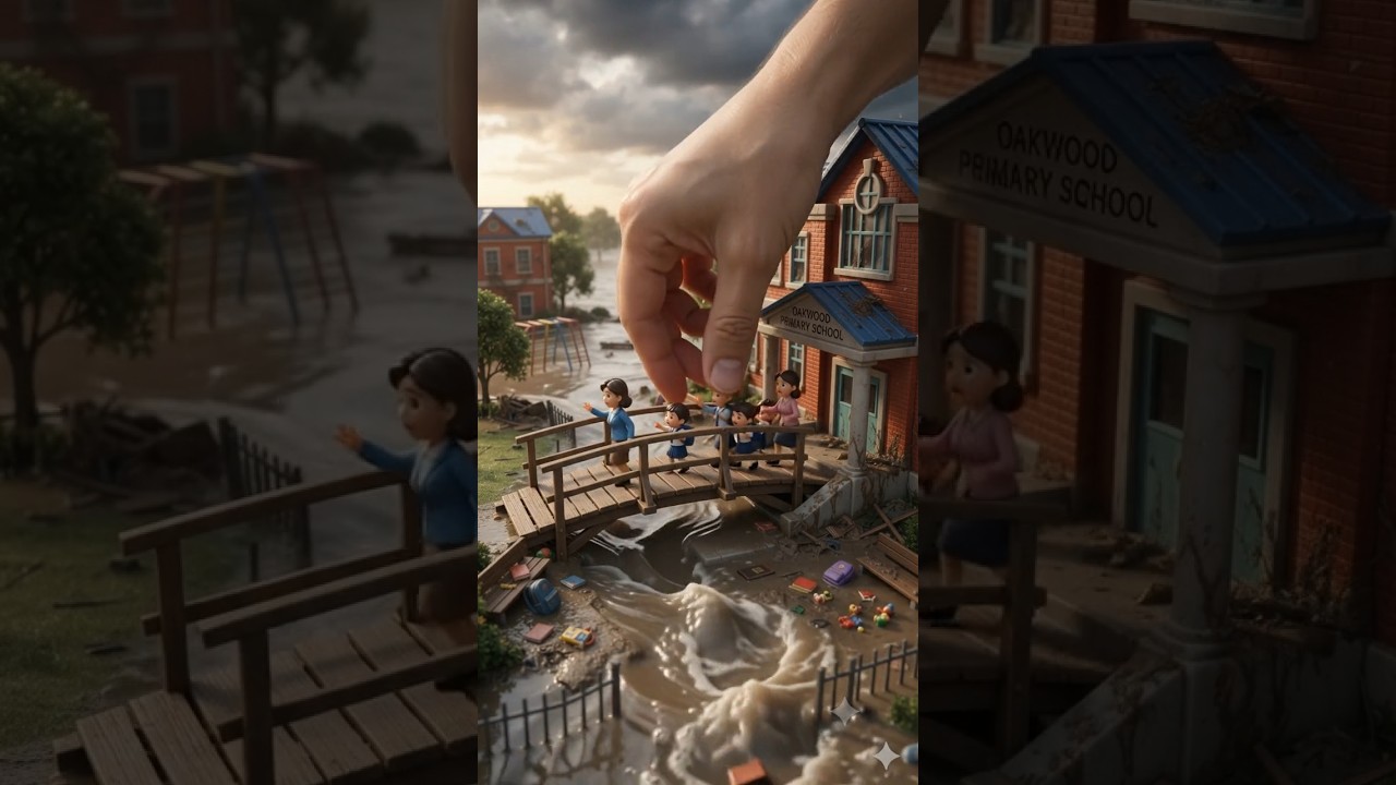 Tiny Bridge Saves Flood Victims 😱 | Mini Rescue Mission #Shorts #rescue #viral #explore #montagem