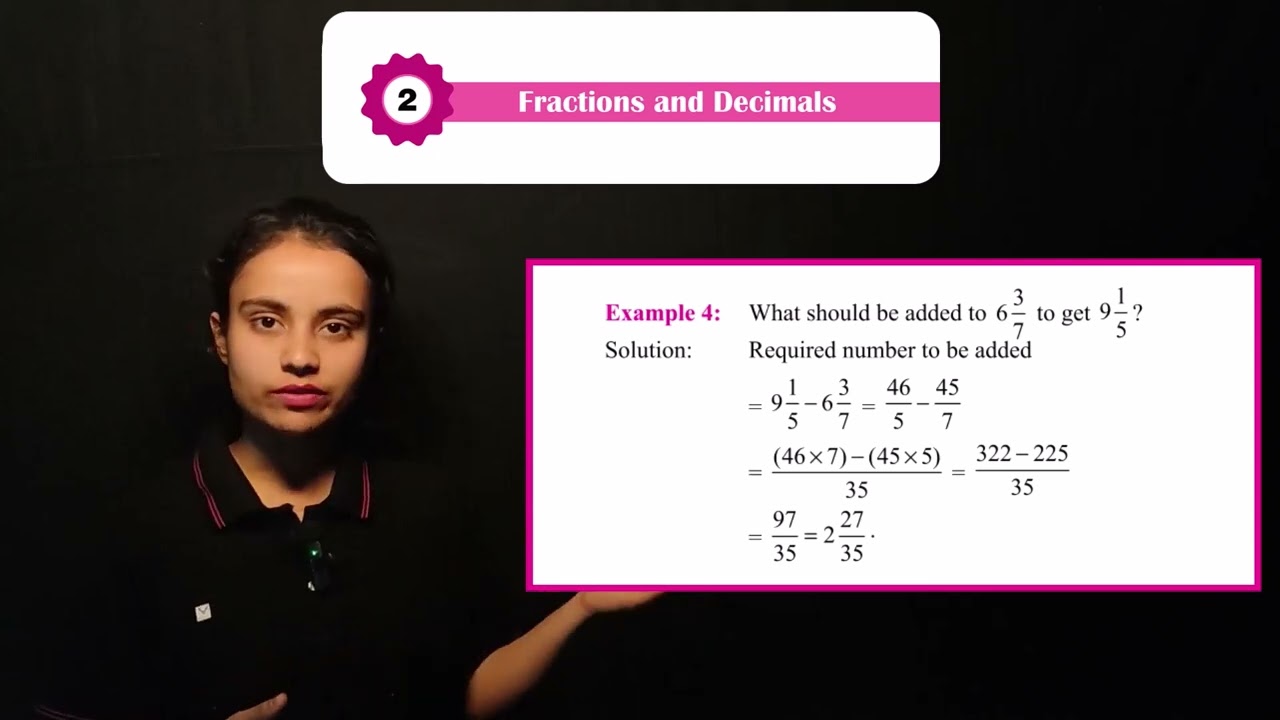 Unit Math Class 7 Chapter 2 Fractions and Decimals (Part 1)