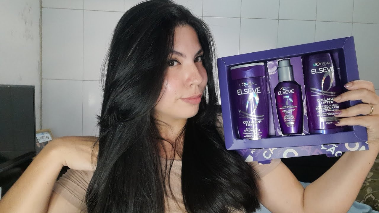 MEU PRIMEIRO RECEBIDO DA L’Oréal Paris 😭✨ Testei a Nova Elseve Collagen Lifter
