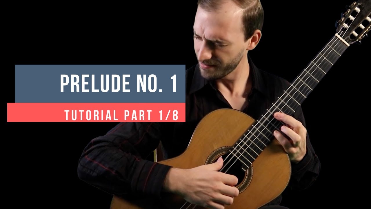 EliteGuitarist.com - Classical Guitar Tutorial of Prelude No. 1 by Villa Lobos Part 1/8