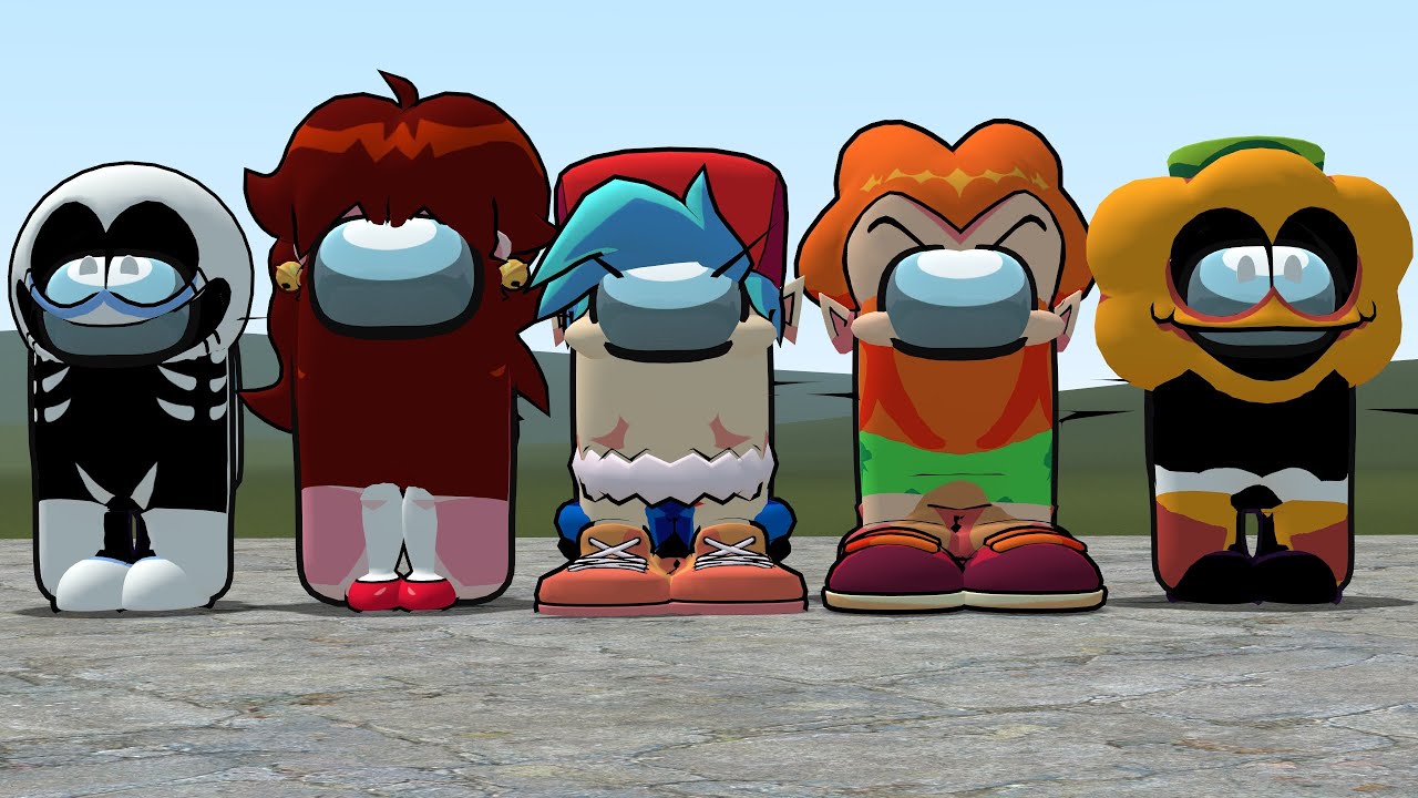 FRIDAY NIGHT FUNKIN' AMONG US CHARACTERS!! Garry's Mod [FNF vs AMONG US]