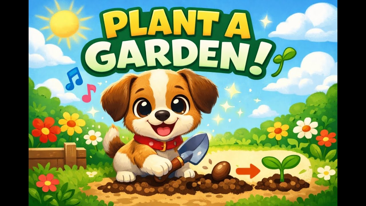 Learn to Plant a Garden | Puppy Song for Kids