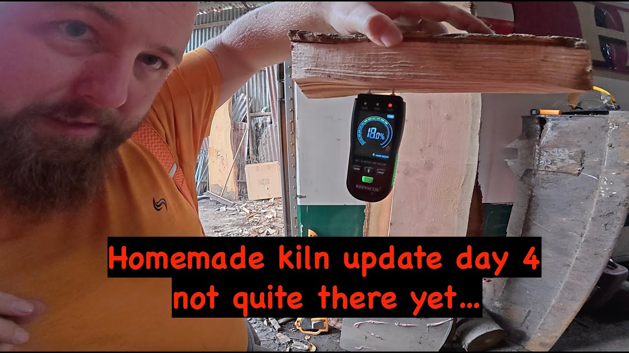 Homemade firewood kiln day 4 update and testing wood samples