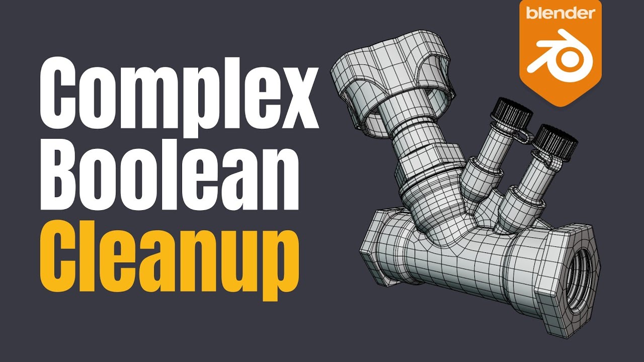 Blender Topology Tutorial: Complex Boolean Cleanup (Beginner-Friendly)