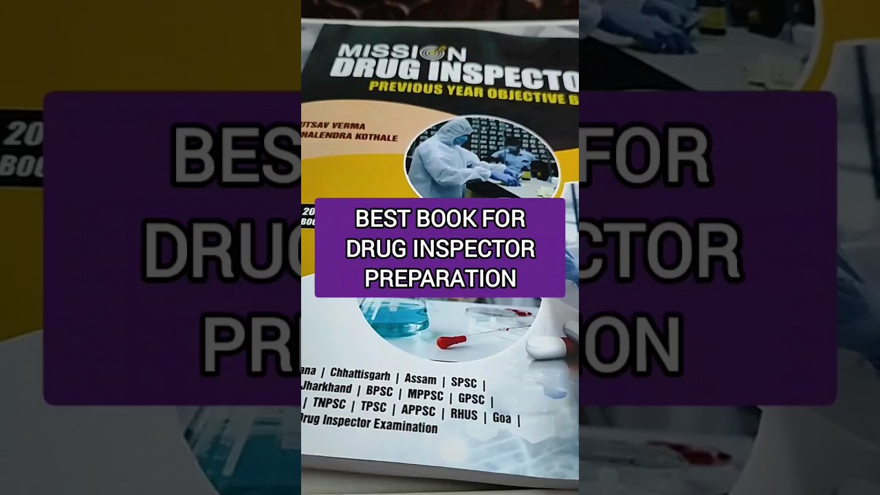 BEST BOOK FOR DRUG INSPECTOR PREPARATION #druginspector #shorts