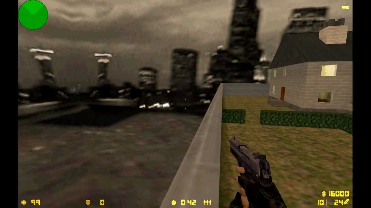 Cs 1.6 Залазим на забор на карте cs_mansion