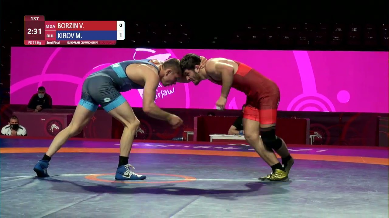 1/2 FS - 74 kg: V. BORZIN (MDA) v. M. KIROV (BUL)