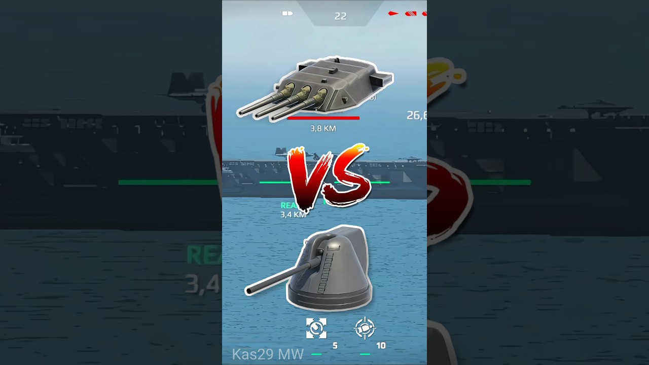 3x Yamato Cannon Vs 3x Cannon Type 71 modern warships #modernwarship #shorts