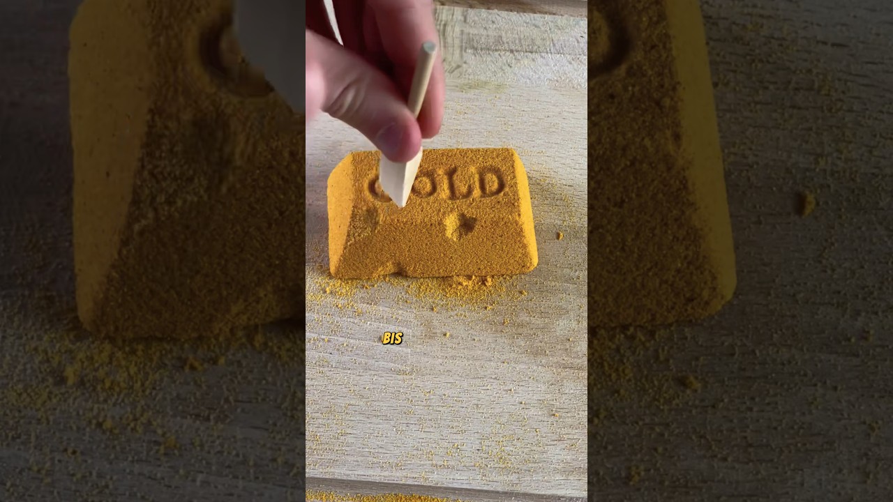 Gold in einem Sandstein finden?😨🤑 #experiment #goldsuche #goldnuggets #versuch #ausgraben