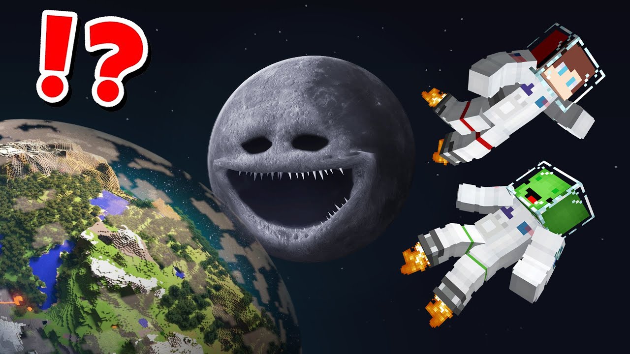 JJ and Mikey vs The MOON Wakes UP! COSMIC  CHALLENGE in Minecraft - Maizen