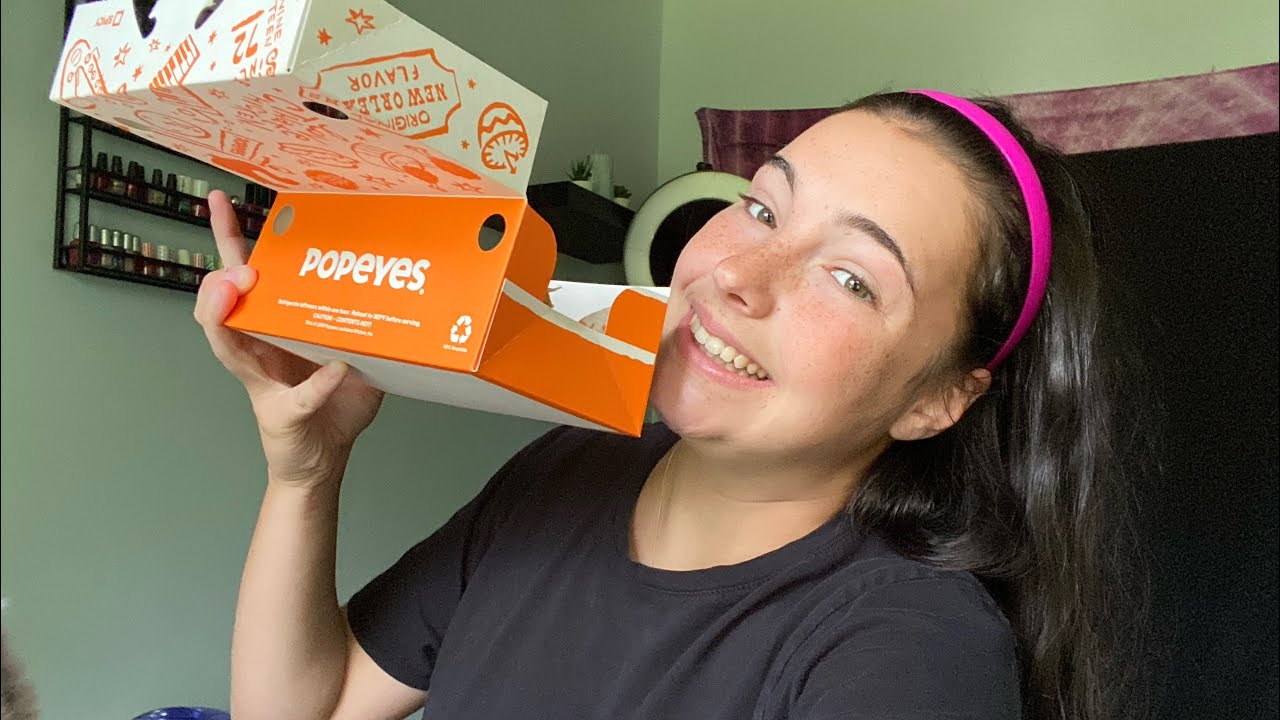 ASMR|POPEYES CHICKEN MUKBANG| MASHED POTATO MAC AND CHEESE CHICKEN DRUMSTICK|