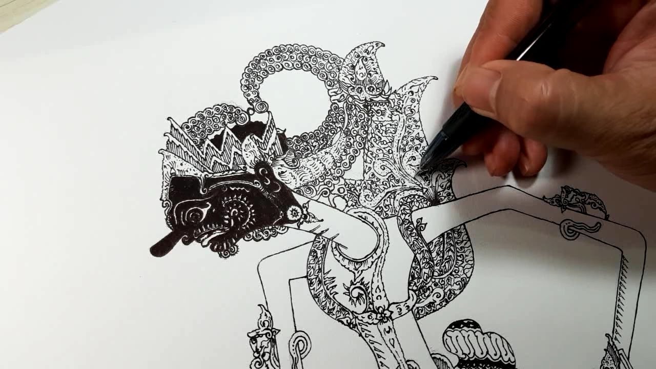 Cara Menggambar Wayang Kulit Gatotkaca