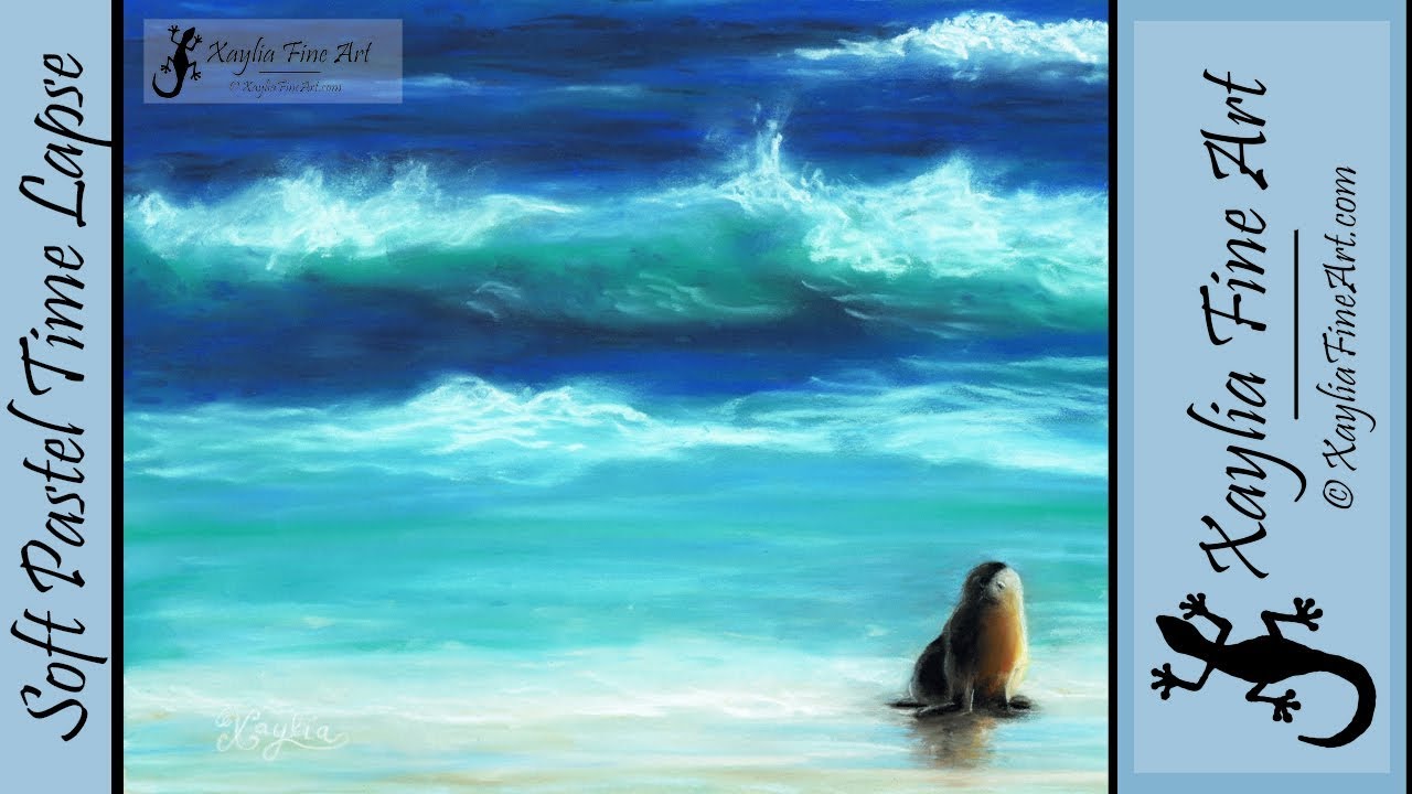 Soft Pastel Time Lapse: Using soft pastels for the first time in this seascape piece