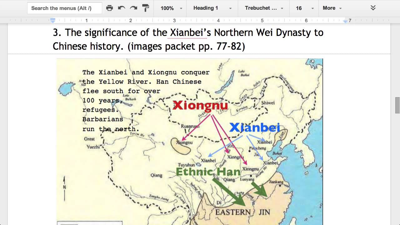 POD 3 Xianbei N Wei Dynasty and Sinification