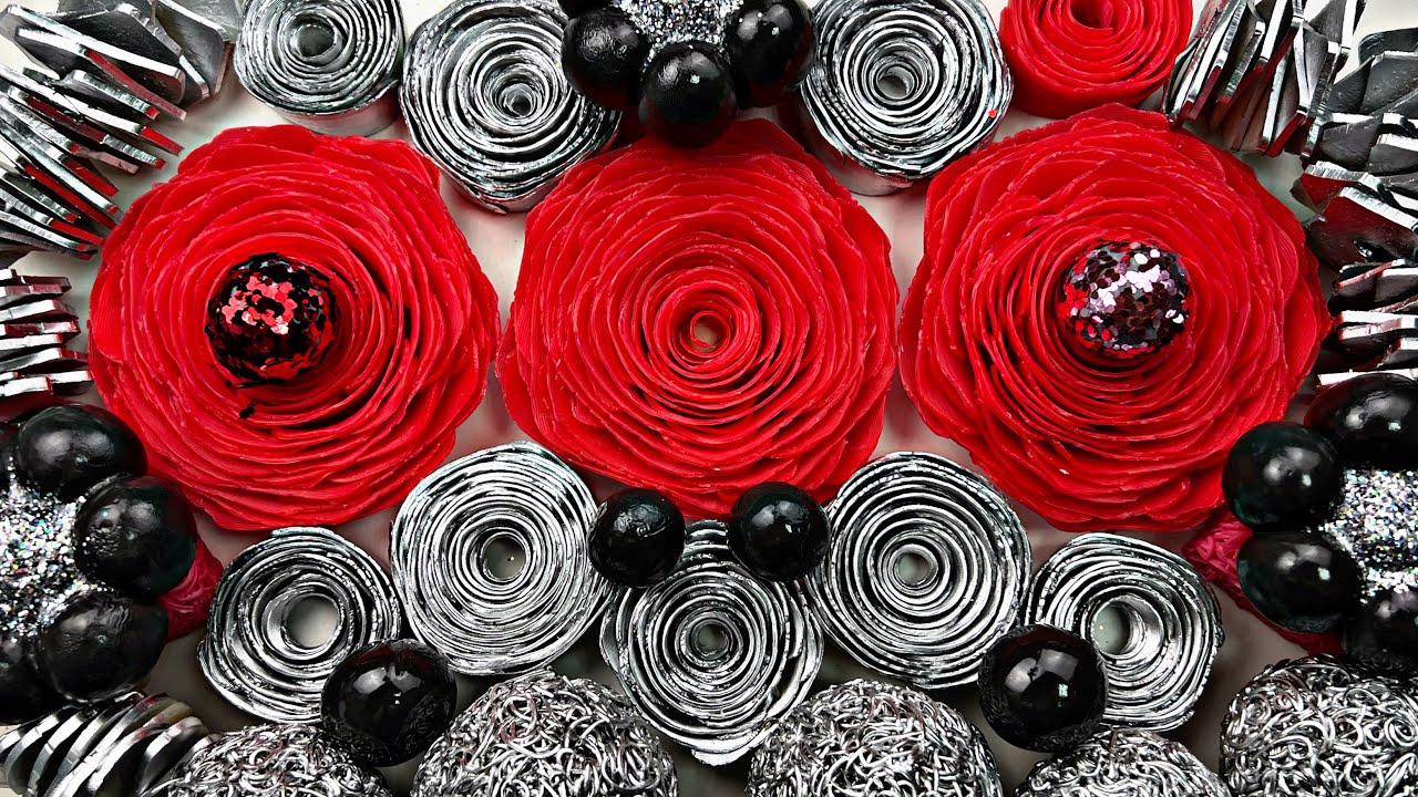 ❤️Clay cracking🔴Crushing soap roses🔴soap balls❤️