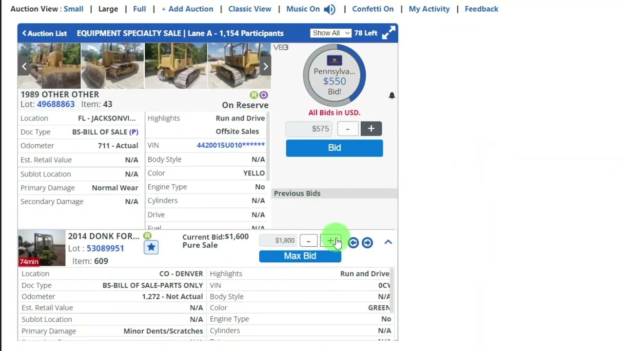 How to place a Max Bid during the live auction