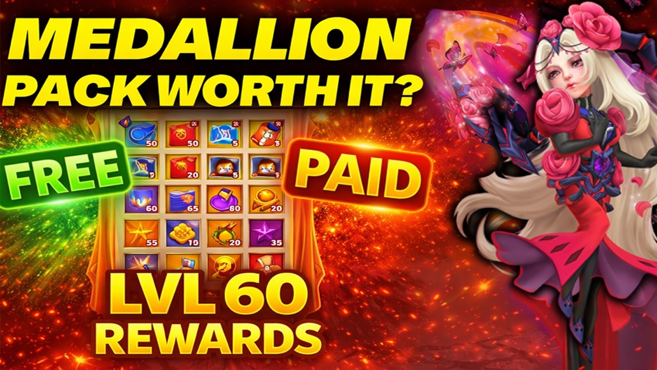 FREE + PAID MEDALLION REWARDS AT LVL 60 😳 Worth It? | Castle Clash