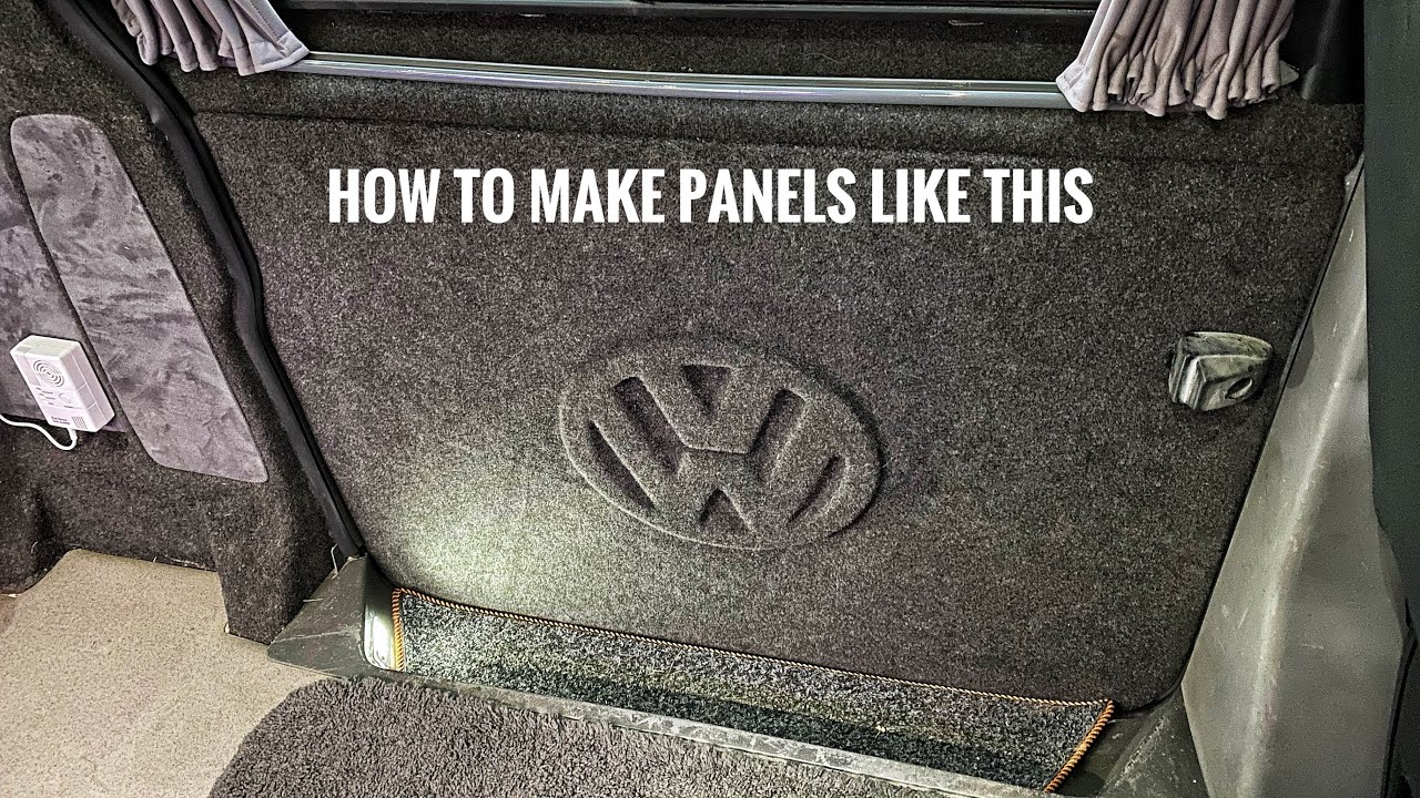 VW Camper - How to make and trim panels using 4 way stretch carpet