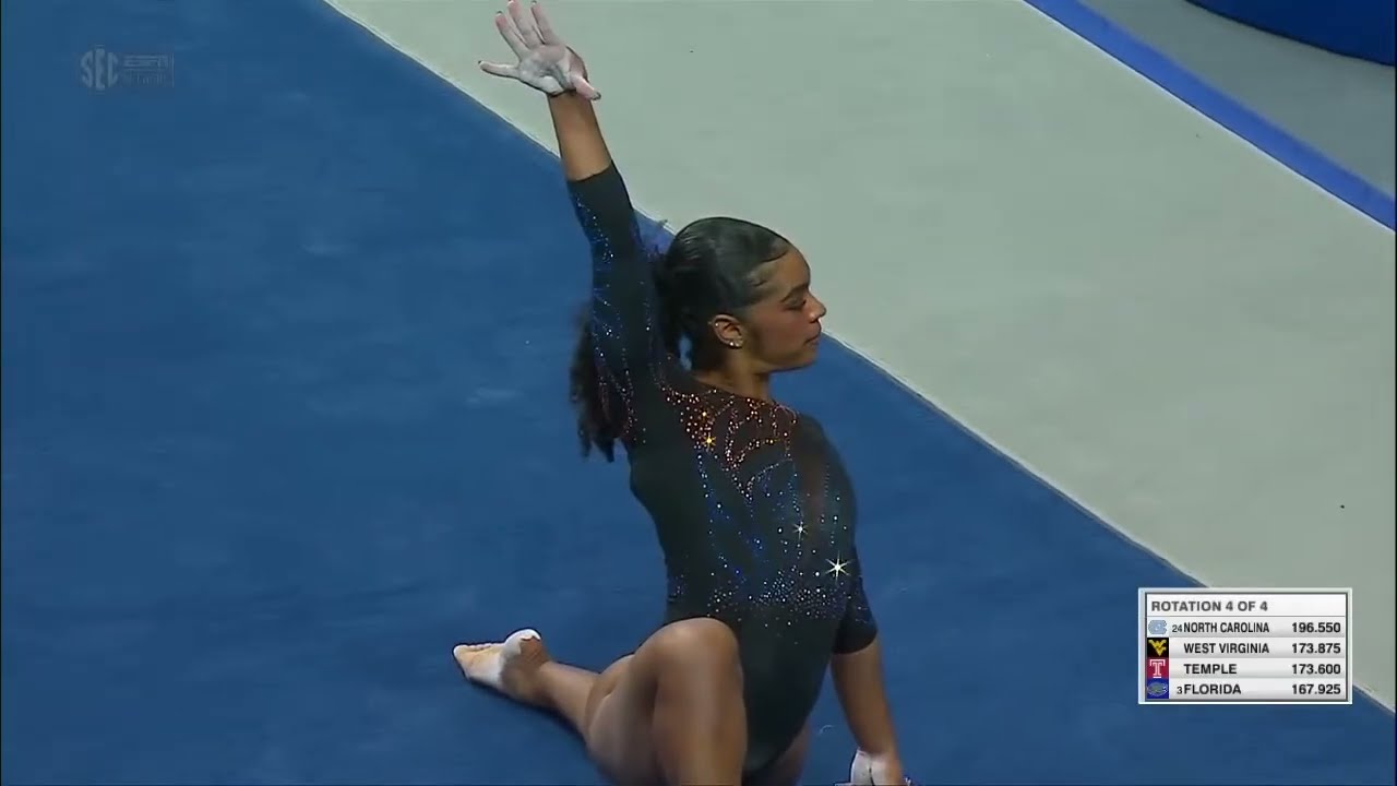 eMjae Frazier (Florida) - Floor (9.925) - 2026 UNC, Temple, WVU at Florida - NCAA Gymnastics