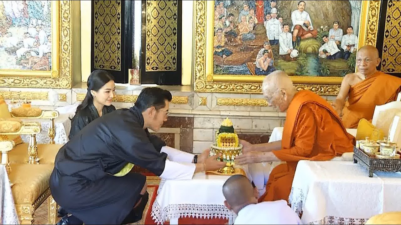 สมเด็จพระราชาธิบดี และสมเด็จพระราชินีแห่งภูฏาน ถวายสักการะสมเด็จพระสังฆราชฯ วันที่ ๒๓ ธันวาคม ๒๕๖๘