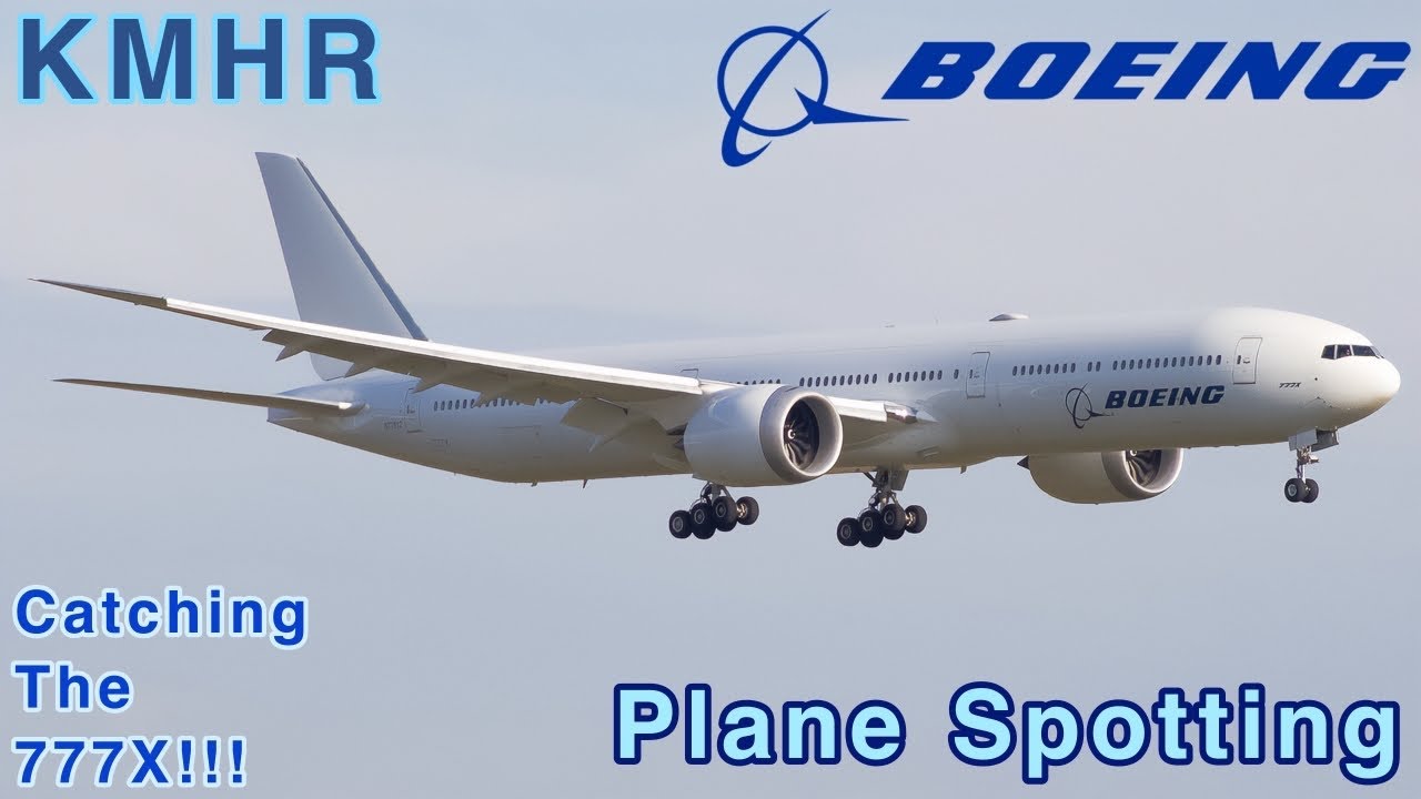 Наблюдение за самолётами | Сакраменто, Mather MHR | Наблюдение за Boeing 777X!!! | Boeing 777-9X ...