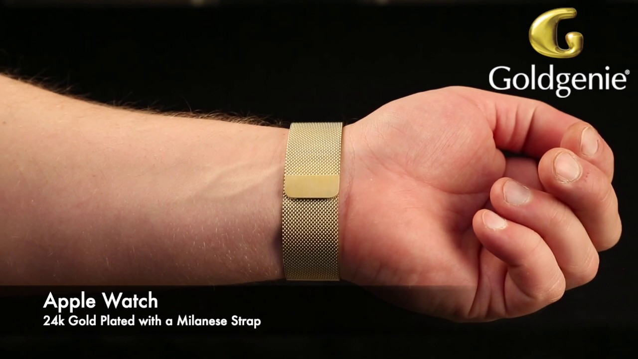 Gold Apple Watch 7 | 24k Gold watch | Milanese strap | Goldgenie | Video