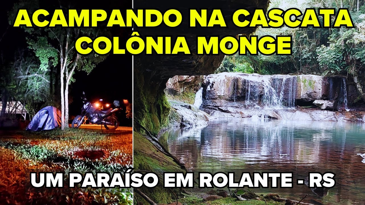 💧 CAMPING CASCATA COLÔNIA MONGE EM ROLANTE RS I VEM  CONHECER ESTE PARAÍSO I TEM ATÉ INTERNET 🌿