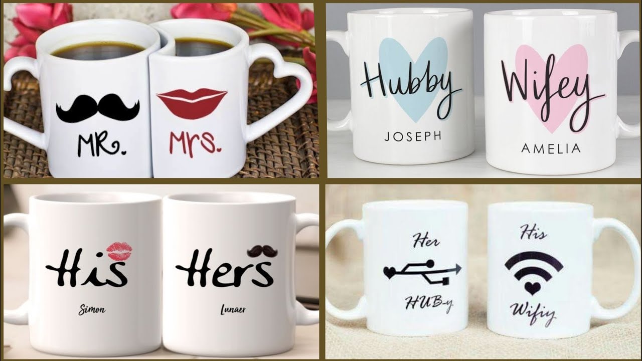 Beautiful Coffee mug designs for couples| Customized mug gift ideas #youtube #couple #coffeemug