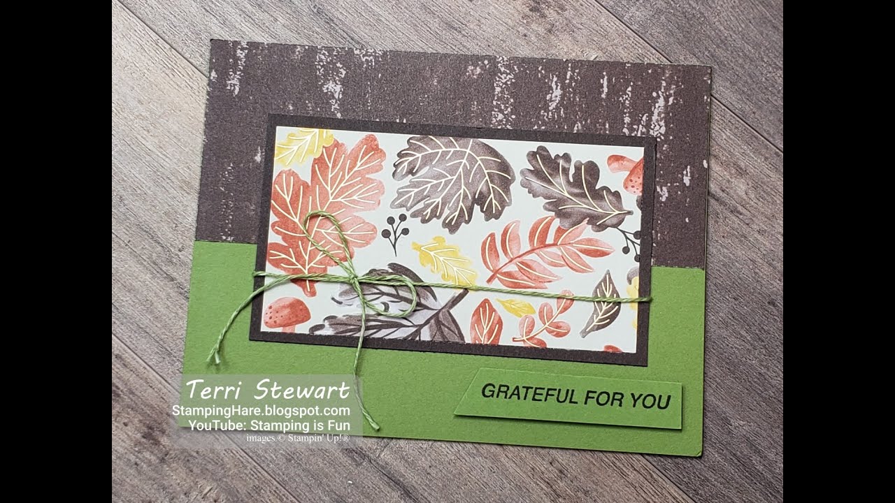 Gratitude Card - Amber Autumn with Gathering Together Specialty Designer Series Paper (DSP)