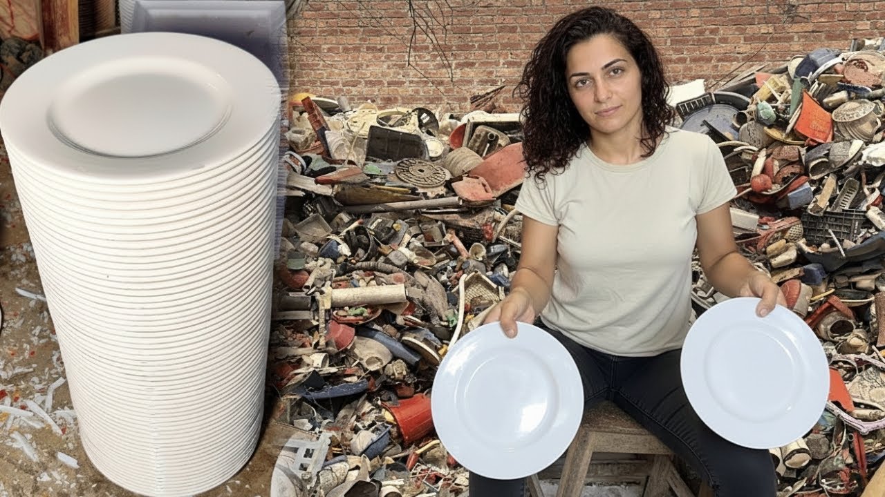 Incredible Process of Recycling Plastic Scrap to Make New Plastic Plates