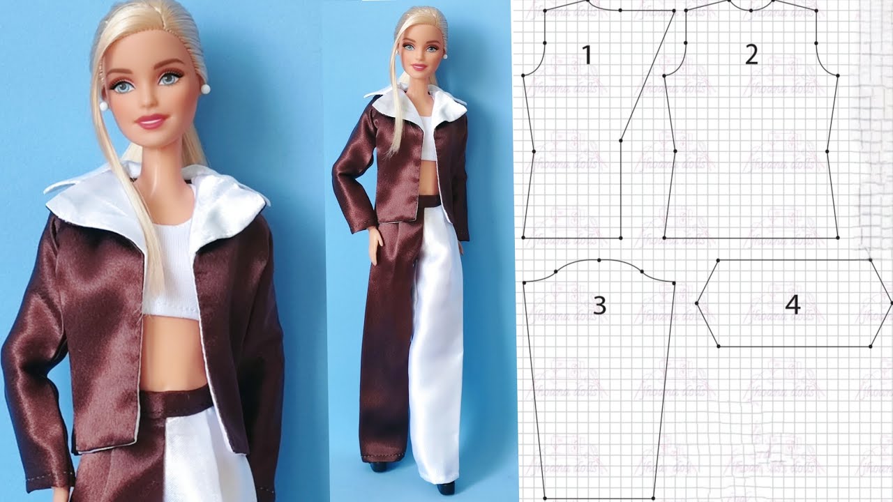 132 blazer y pantalón para Barbie (patrones en la descripción)