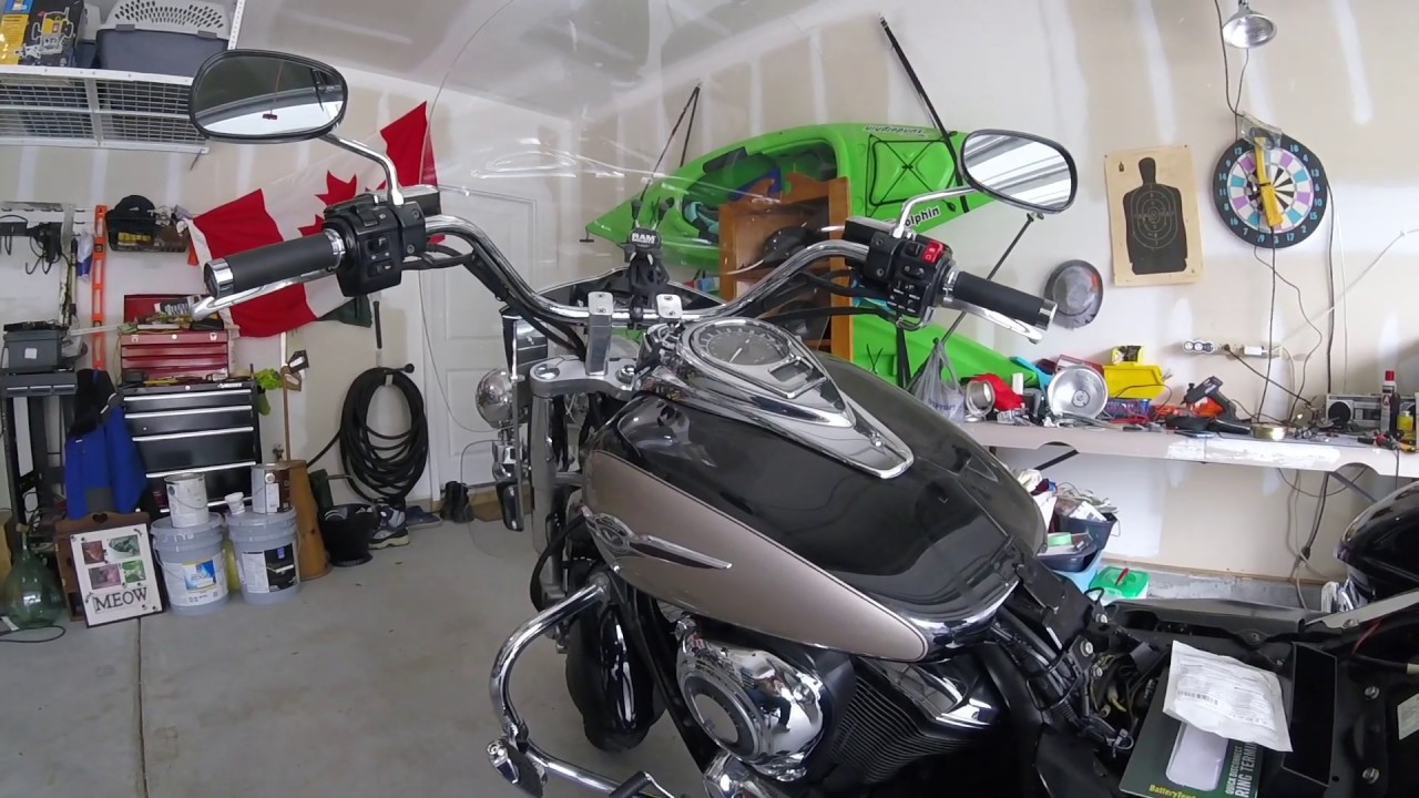 USB charging ports installed on a motorcycle