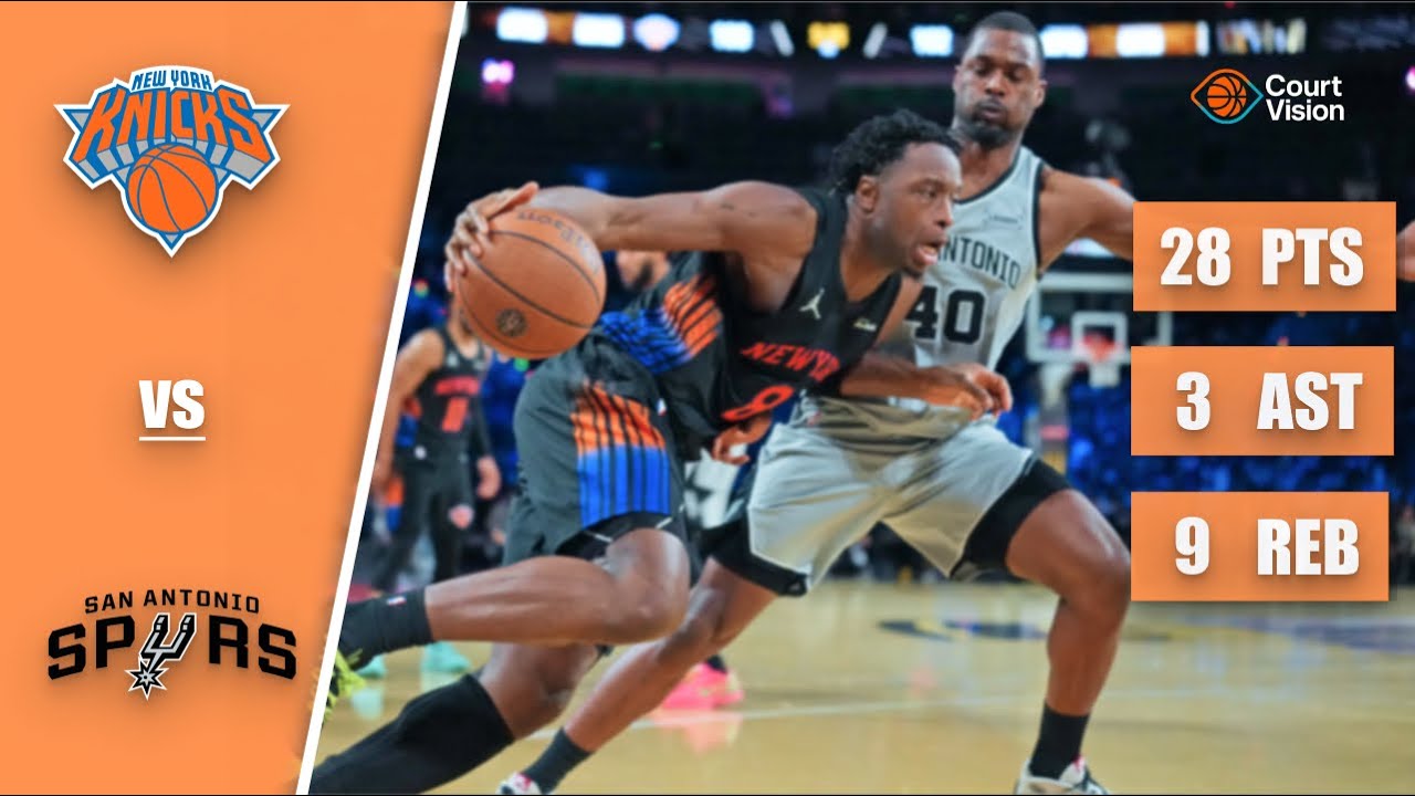 OG Anunoby - 28 Points, 5 Three-Pointers, 9 Rebounds vs Spurs - 2025 Season