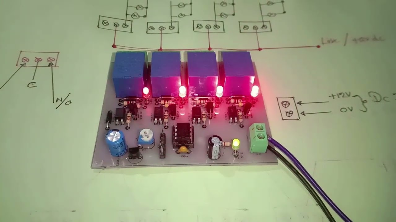 How To Make 4 channel speed controlled Relay flasher unit A to Z