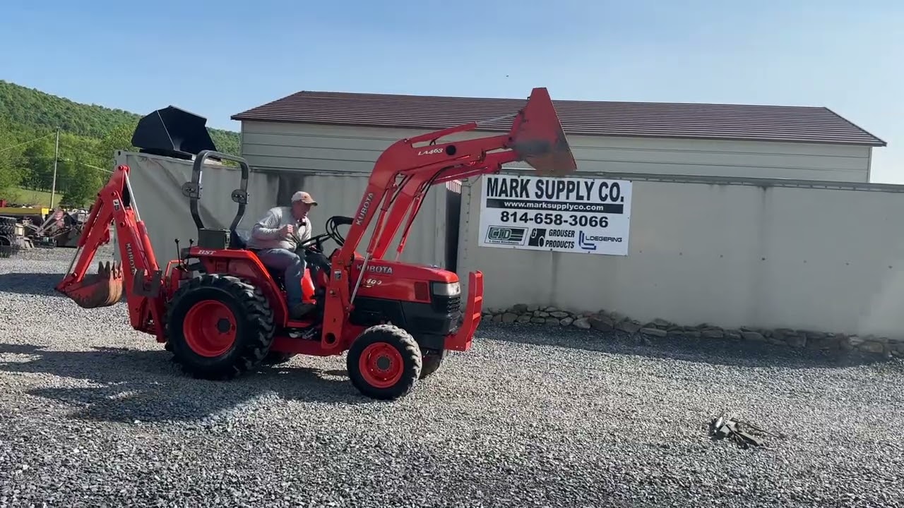 NICE 2009 Kubota L3400 Compact Tractor Loader Backhoe 34 HP Diesel R4 Tires Hydrostatic !!!