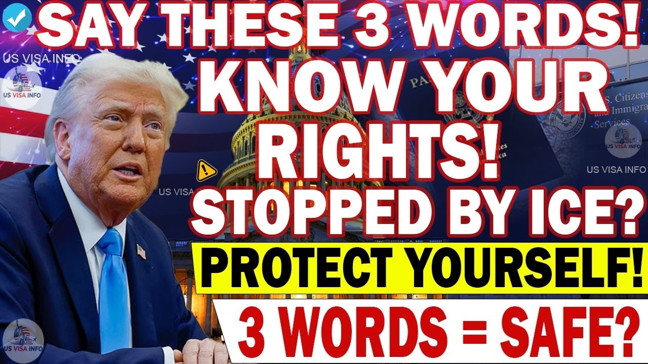 ⚠️ Stopped by ICE  3 Words That Could Protect You from Arrest Know Your Rights