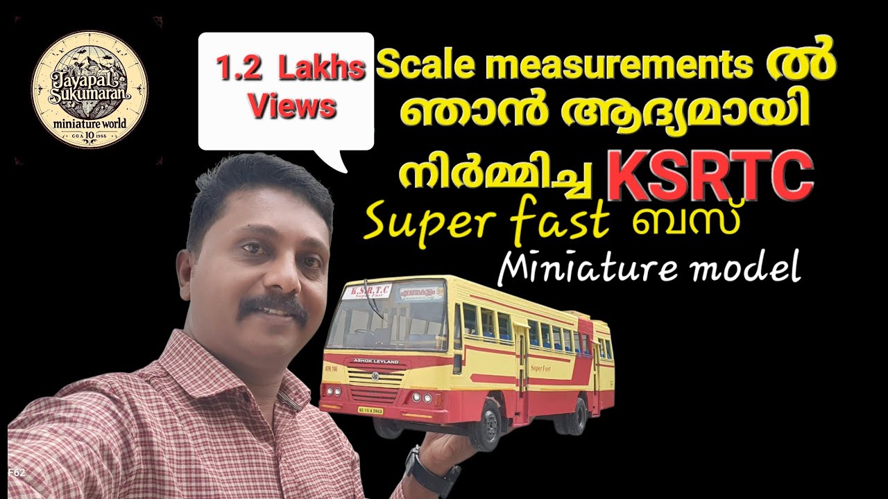 Miniature model - Ksrtc miniature model scale size details