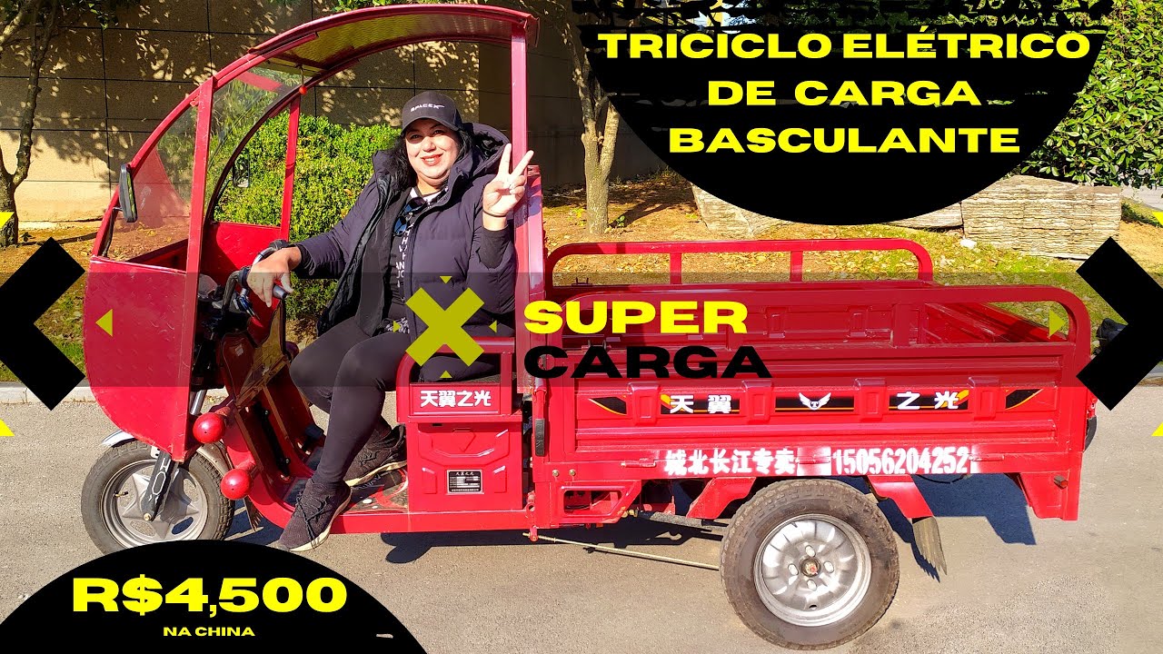 Triciclo Elétrico Aguenta 600kg #Triciclocargobasculante