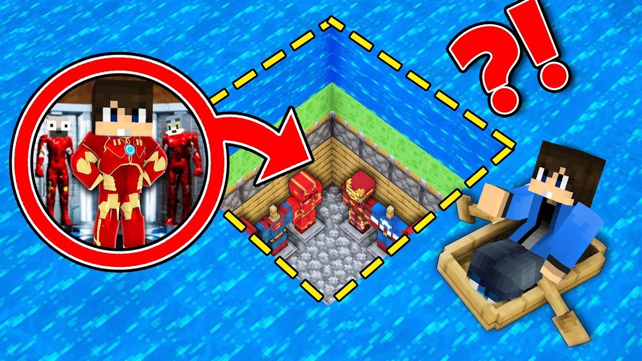 REJTETT SZUPERHŐS BÁZIS VÍZ ALATT A MINECRAFTBAN!