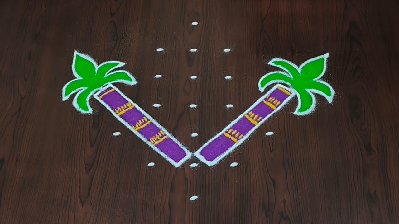 7dots bhogi kundala muggulu|Pongal pot rangoli kolam|bhogi kolams