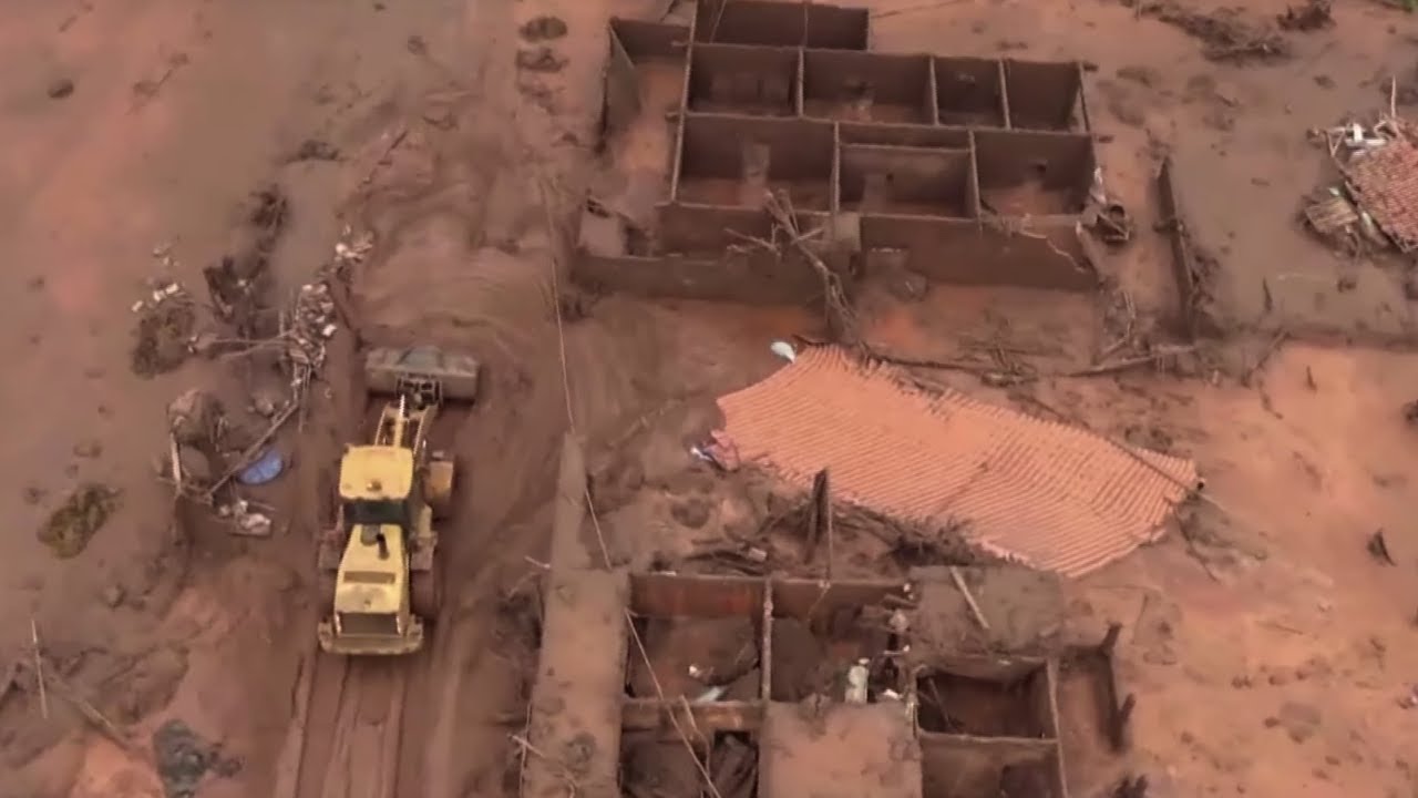A 2015 dam break in Brazil that covered villages in toxic mud